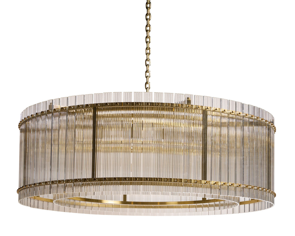 Kore Chandelier - Large - Brass - Clear | Sunpan Furniture - 107929