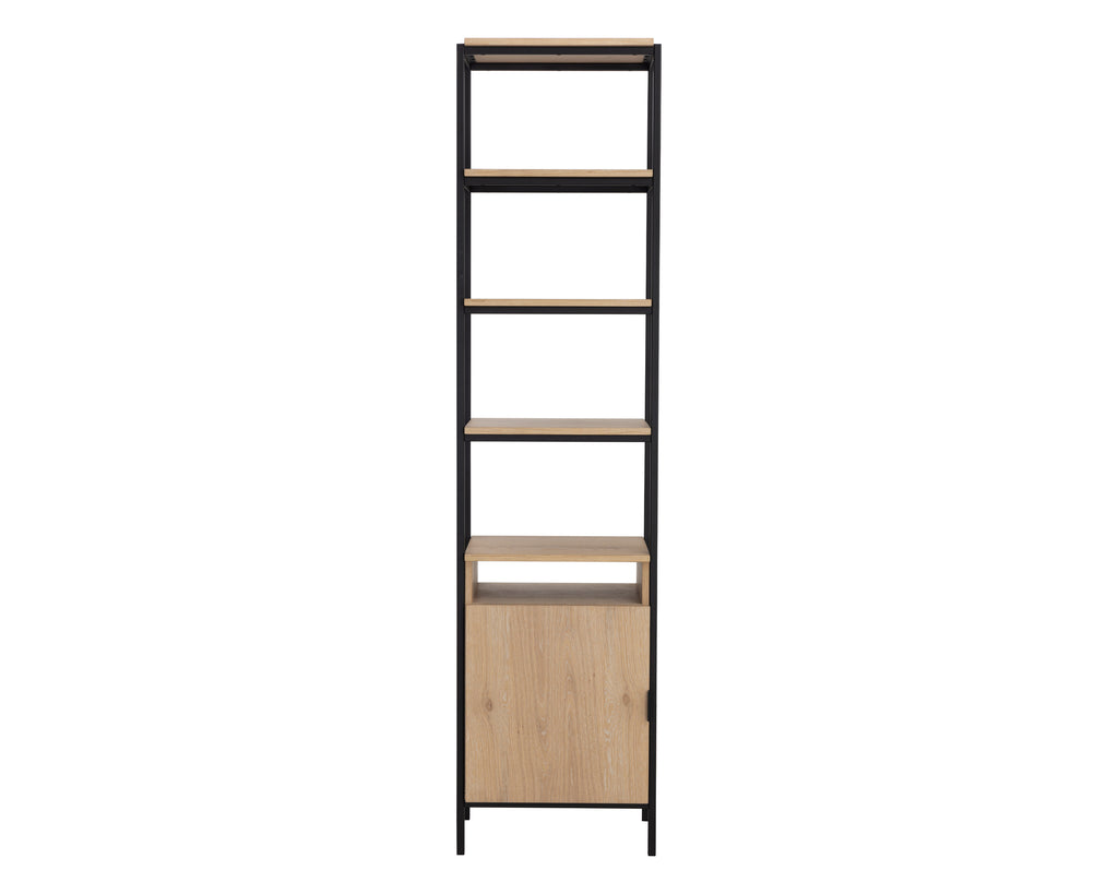 Ambrose Modular Bookcase - Small - Rustic Oak - Black | Sunpan Furniture - 108793