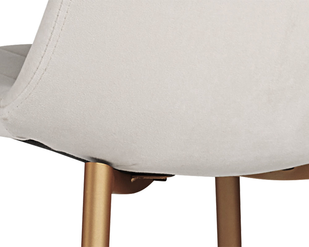 Drew Dining Chair - Champagne Gold - Antonio Linen | Sunpan Furniture - 104217