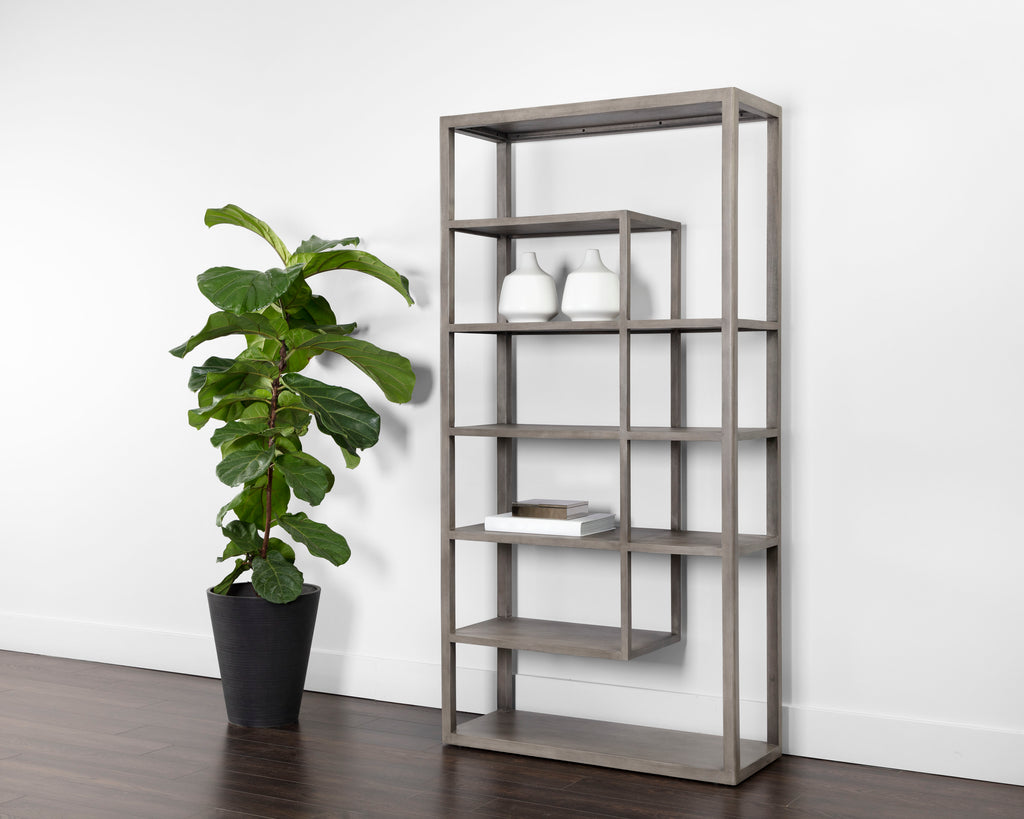 Kenzie Bookcase - Grey | Sunpan Furniture - 109601