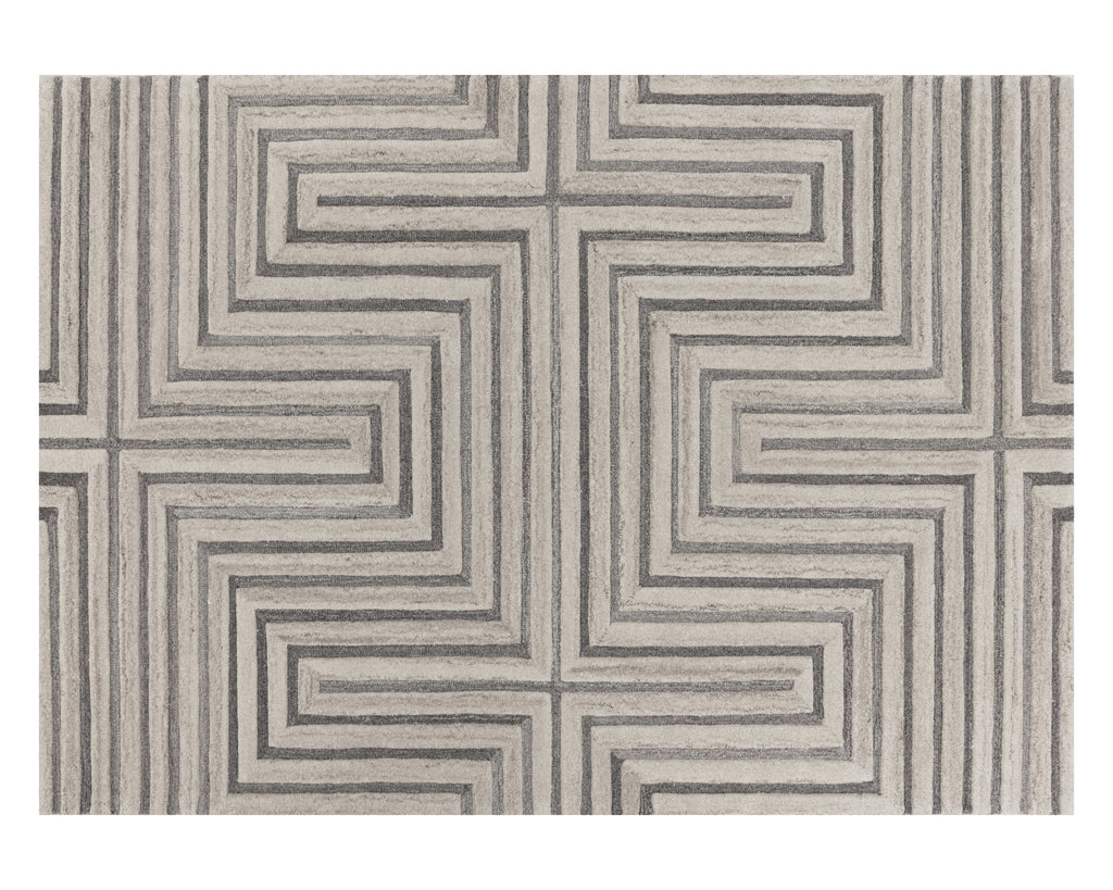 Oslow Hand-Tufted Rug - Beige / Grey - 10' X 14' | Sunpan Furniture - 109372