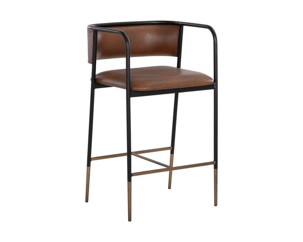 Brenan Counter Stool - Bravo Cognac | Sunpan Furniture - 108096