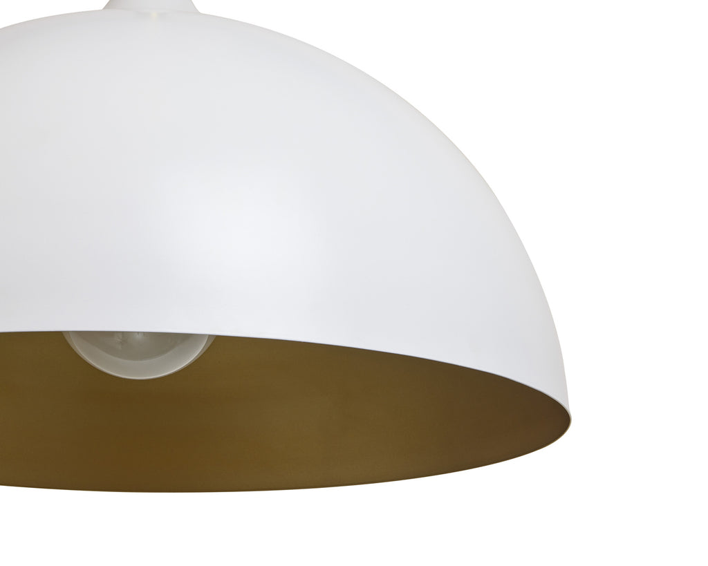 Lohn Pendant Light - Matte White | Sunpan Furniture - 107935