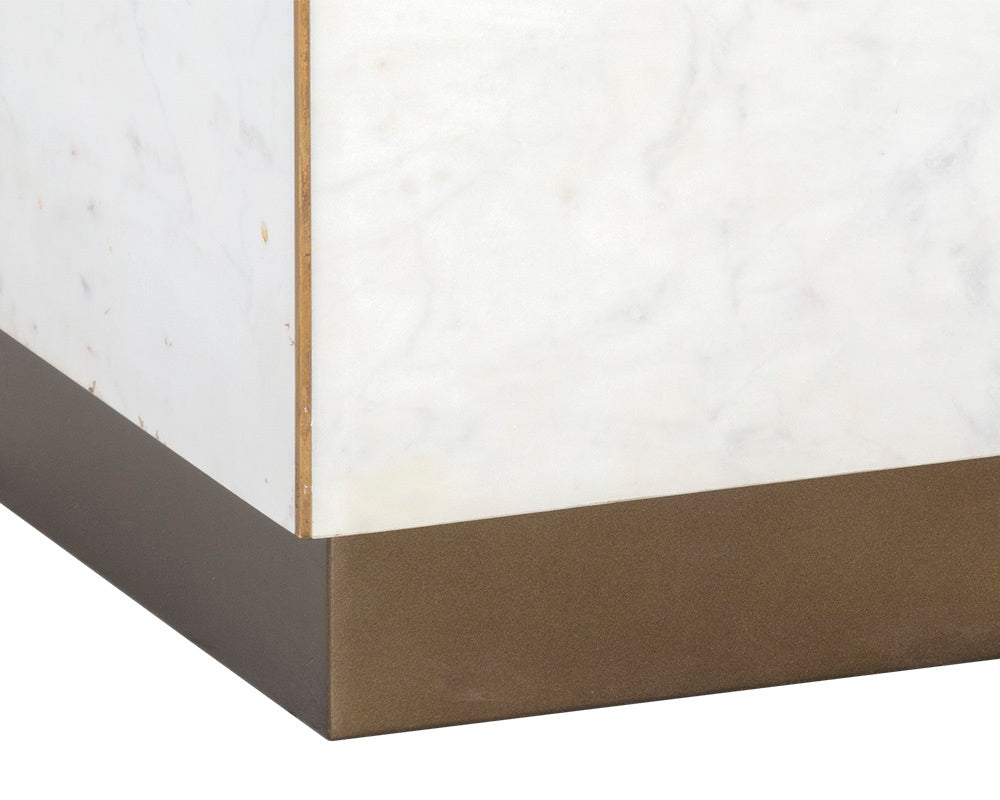 Daines End Table - White Marble | Sunpan Furniture - 107023