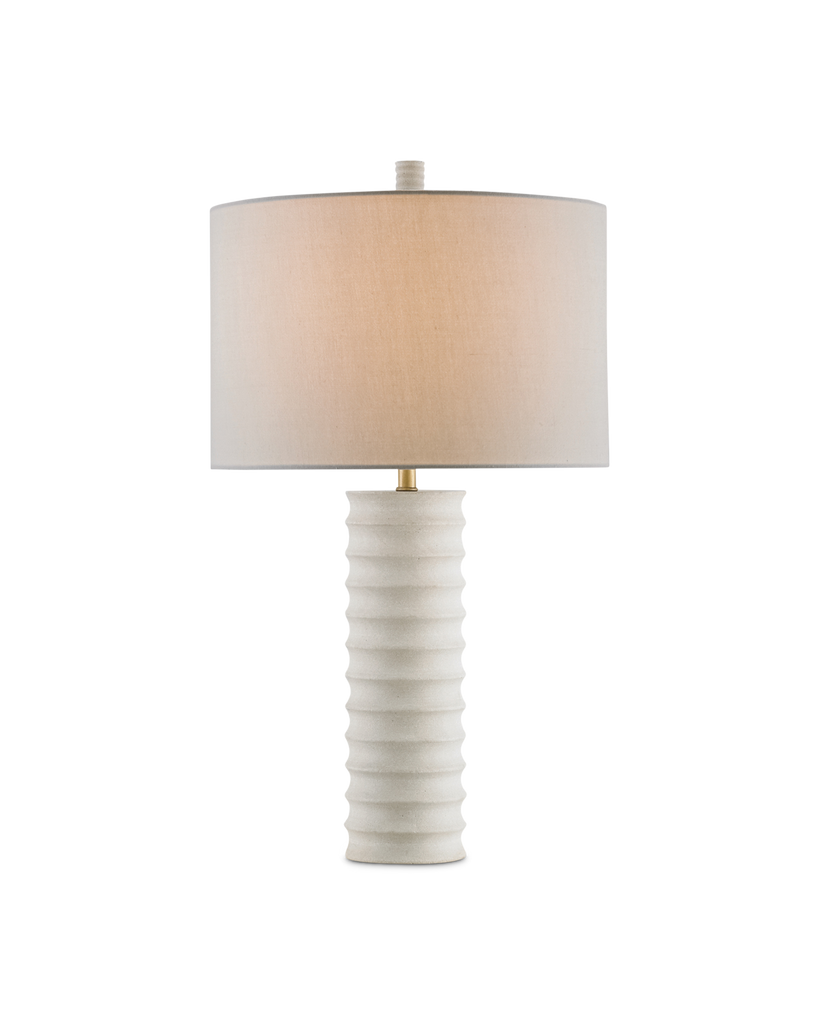 Currey & Co Snowdrop White Table Lamp | 6761