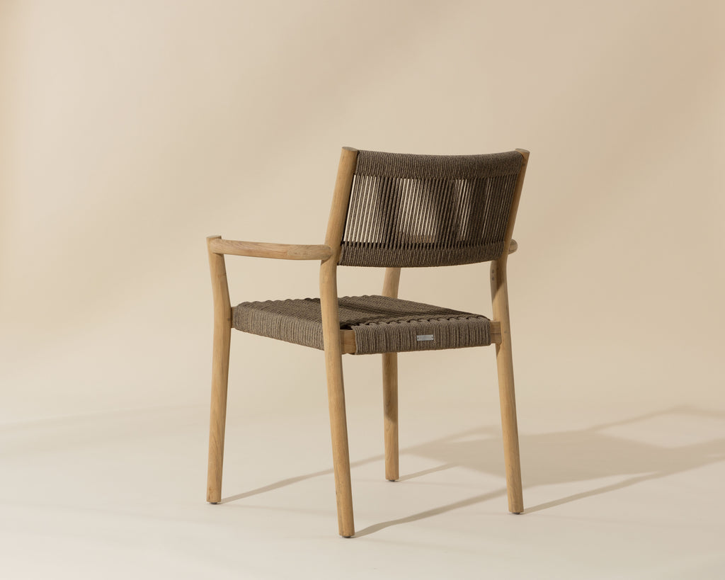 Kavala Stackable Dining Armchair - Natural | Sunpan Furniture - 111560