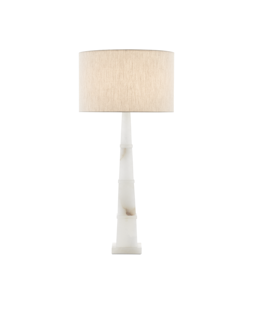 Currey & Co Alabastro White Table Lamp | 6000-0595