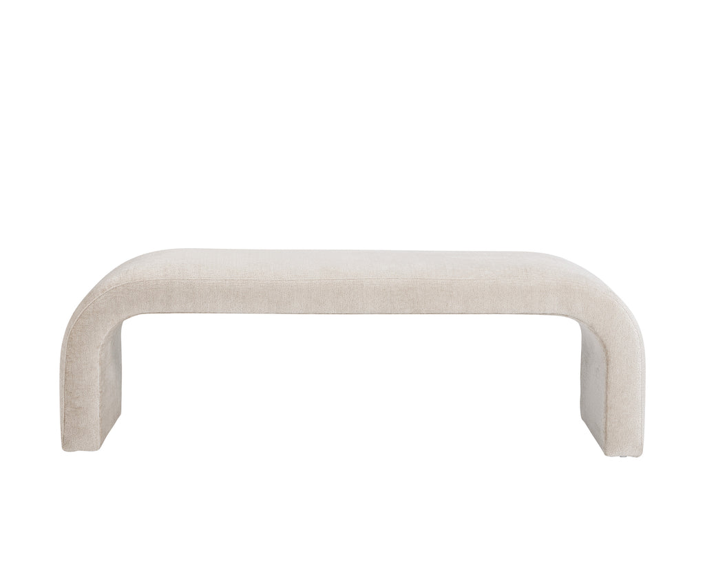 Nahara Bench - Bergen Taupe | Sunpan Furniture - 108427