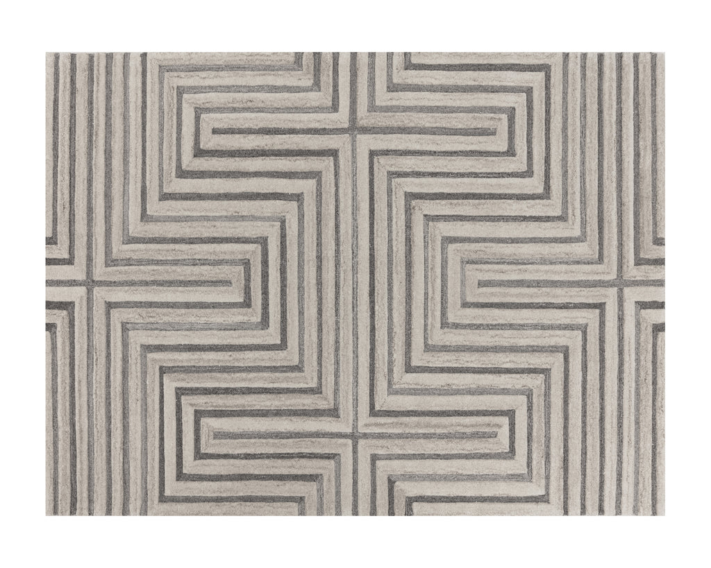 Oslow Hand-Tufted Rug - Beige / Grey - 9' X 12' | Sunpan Furniture - 109371