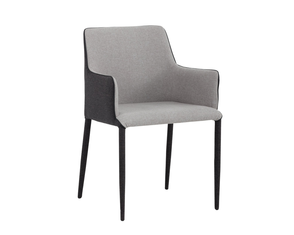 Renee Dining Armchair - Armour Grey / Dark Slate | Sunpan Furniture - 103158