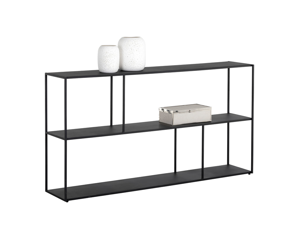 Eiffel Low Bookcase - Large - Black | Sunpan Furniture - 106603