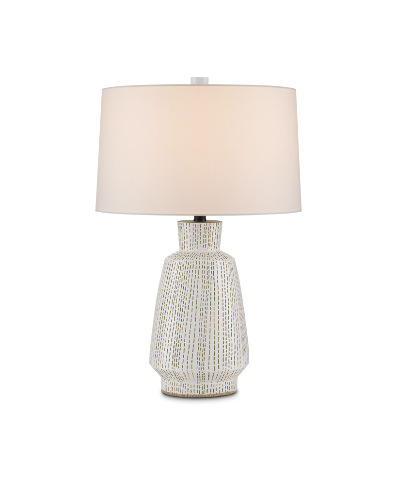 Currey & Co Dash White Table Lamp | 6000-0848