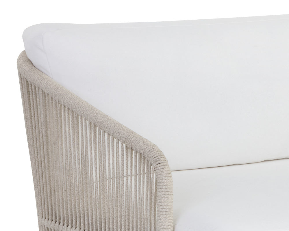 Allariz Sofa - Greige - Stinson White | Sunpan Furniture - 109652