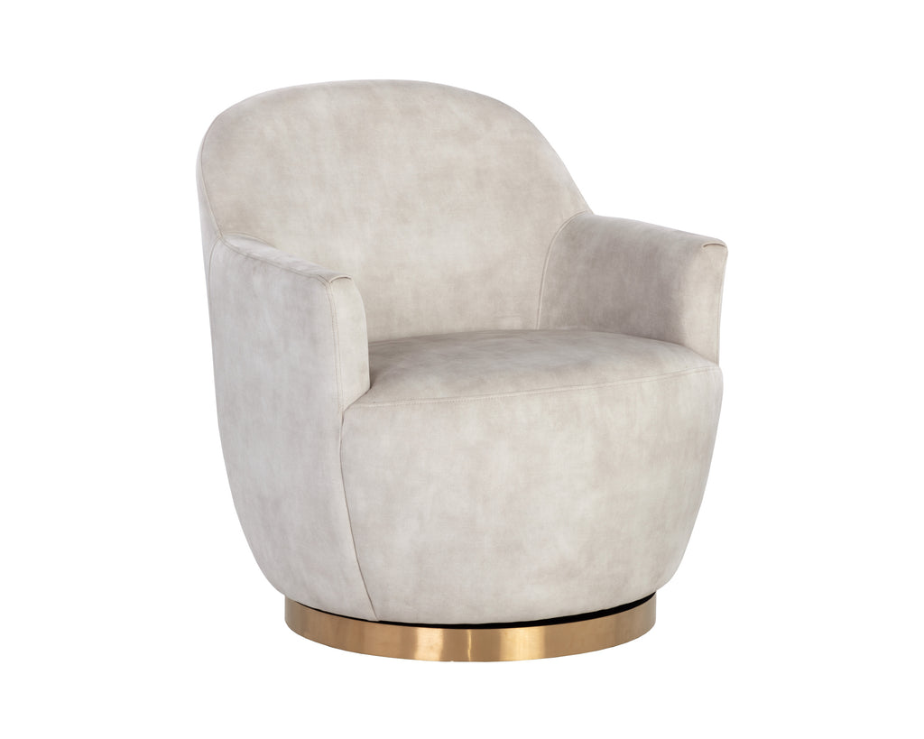 Casey Swivel Lounge Chair - Nono Cream | Sunpan Furniture - 107964