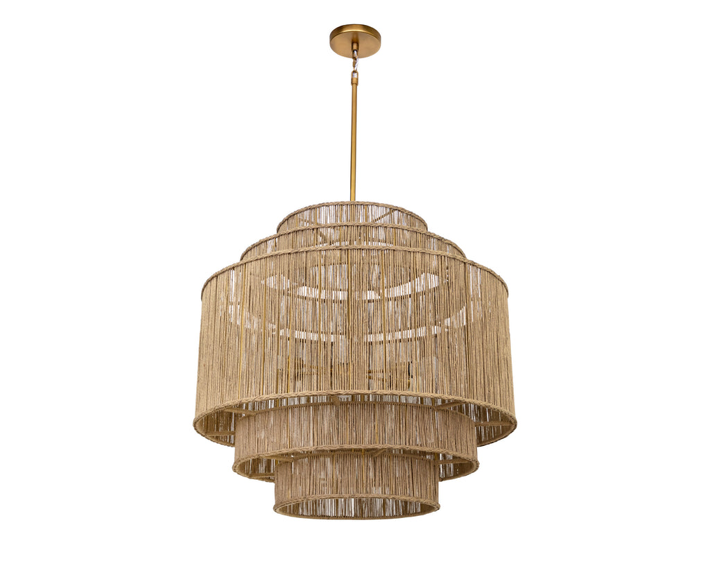 Alyssa Chandelier - Natural Jute | Sunpan Furniture - 111704