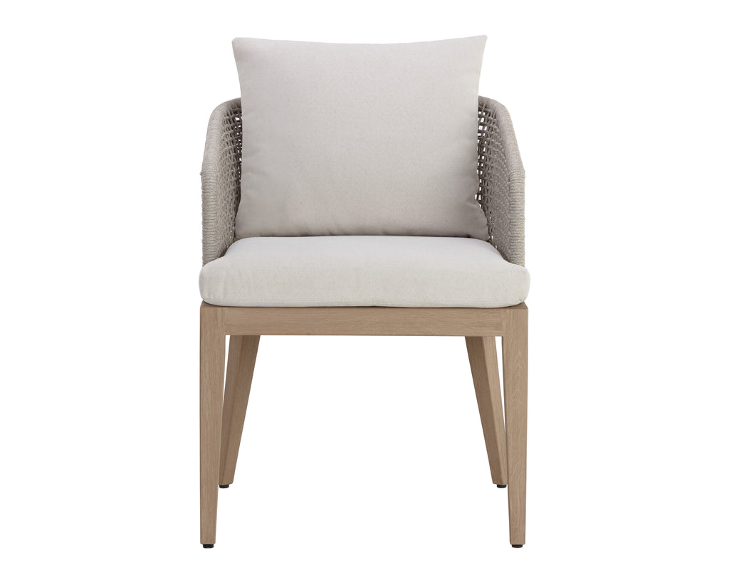 Capri Dining Armchair - Drift Brown - Palazzo Cream | Sunpan Furniture - 110943