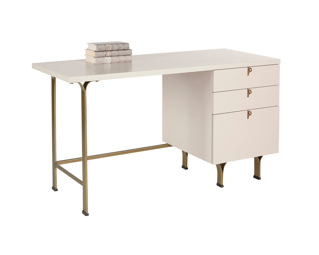 Celine Desk - Cream | Sunpan Furniture - 107300