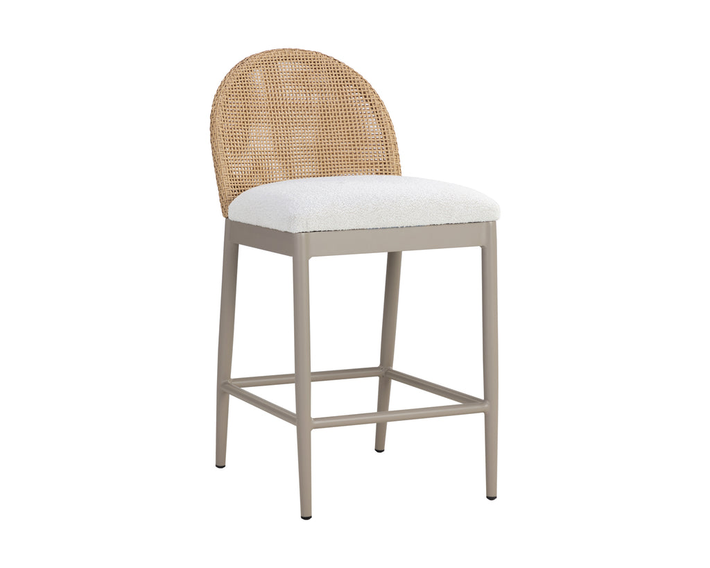 Calandri Counter Stool - Natural - Louis Cream | Sunpan Furniture - 111598