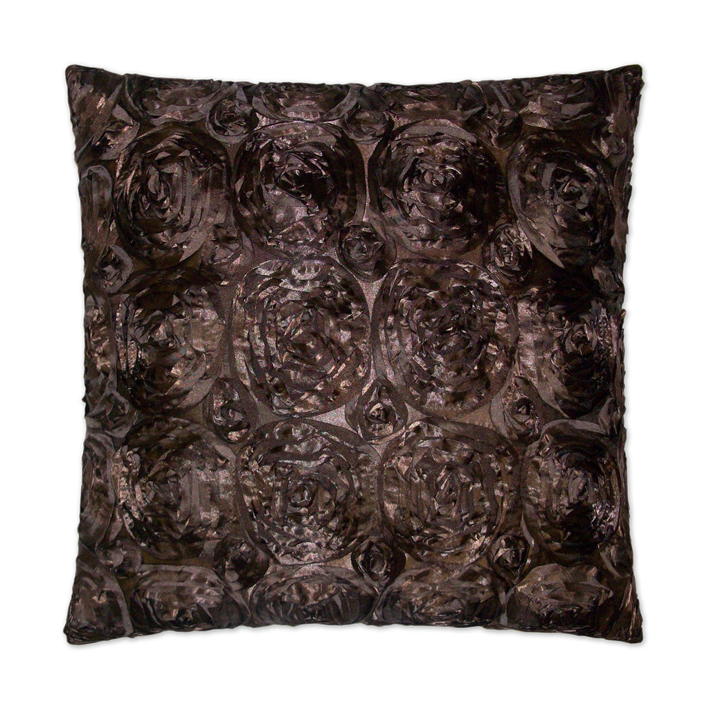 Silk Roses Decorative Throw Pillow - Brown | DV Kap