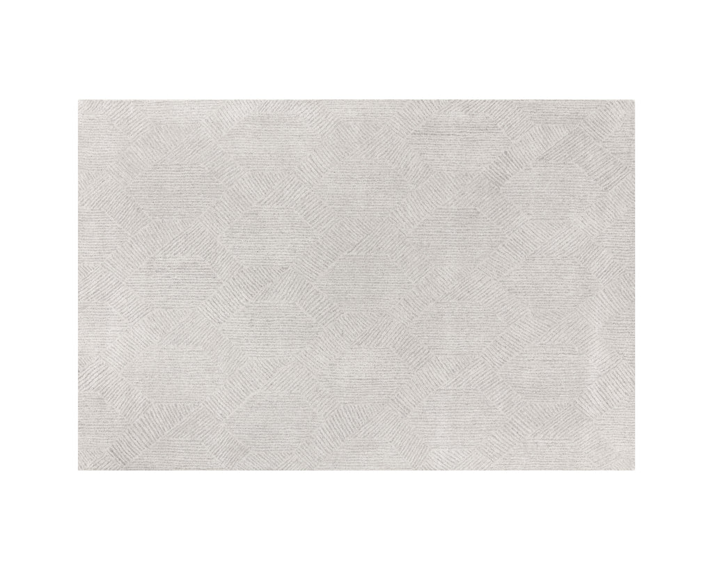 Calais Hand-Tufted Rug - Oatmeal / Grey - 6' X 9' | Sunpan Furniture - 109382