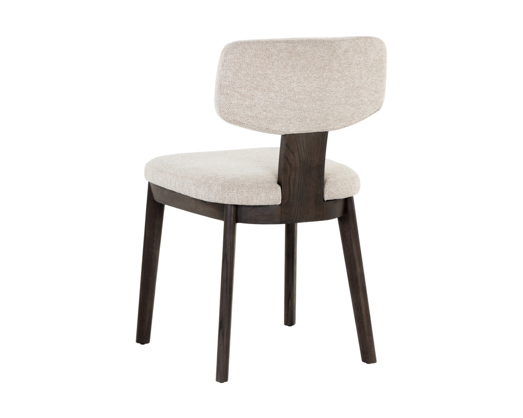 Rickett Dining Chair - Dark Brown - Dove Cream | Sunpan Furniture - 107881