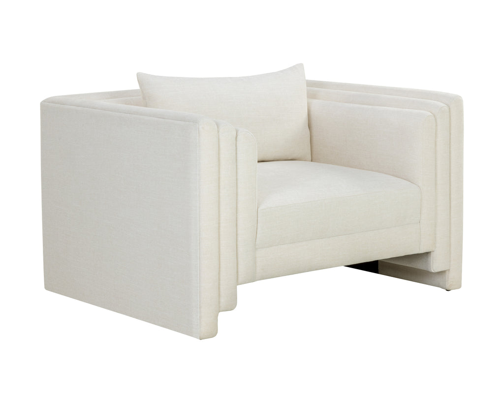 Kira Armchair - Heather Ivory Tweed | Sunpan Furniture - 111651