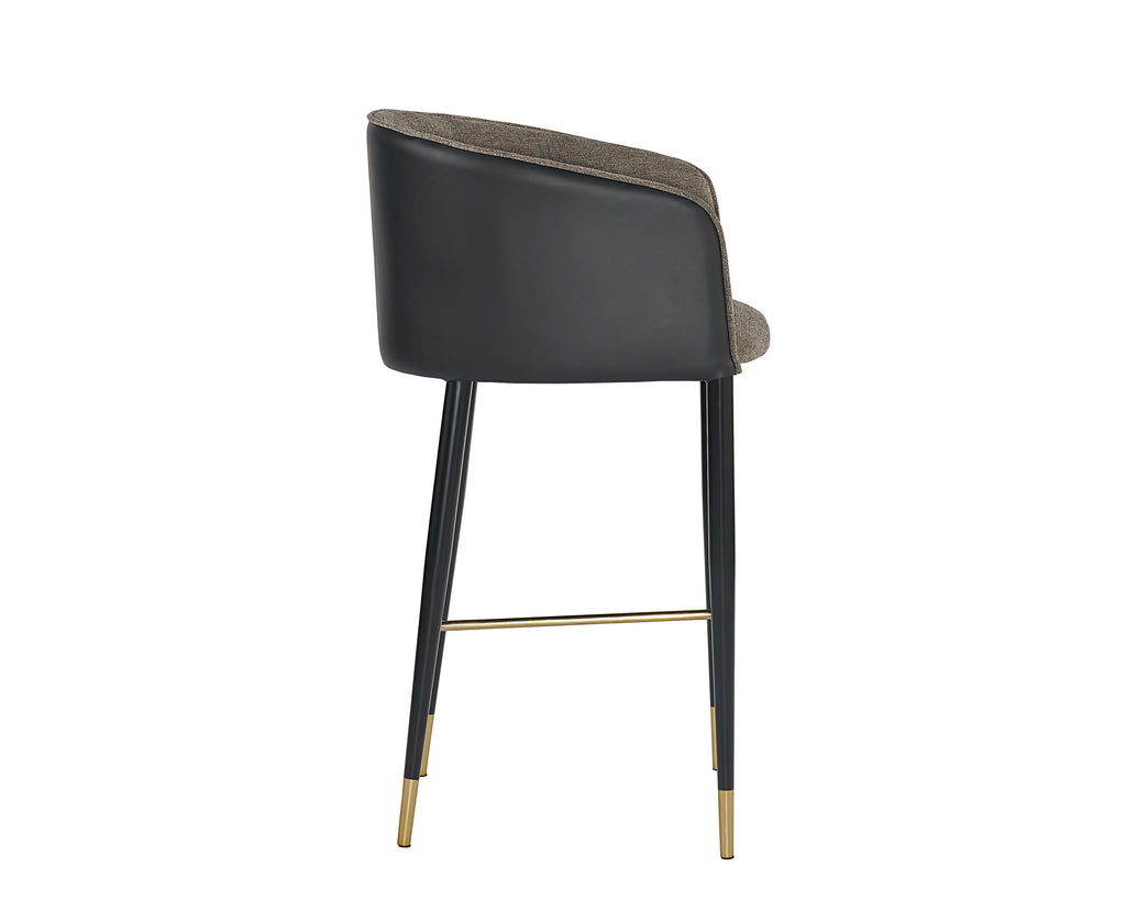 Asher Barstool - Sparrow Grey / Napa Black | Sunpan Furniture - 104915