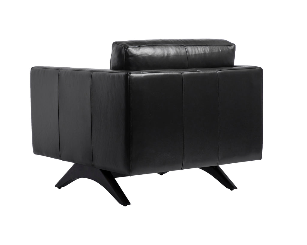 Rogers Armchair - Cortina Black Leather | Sunpan Furniture - 110577