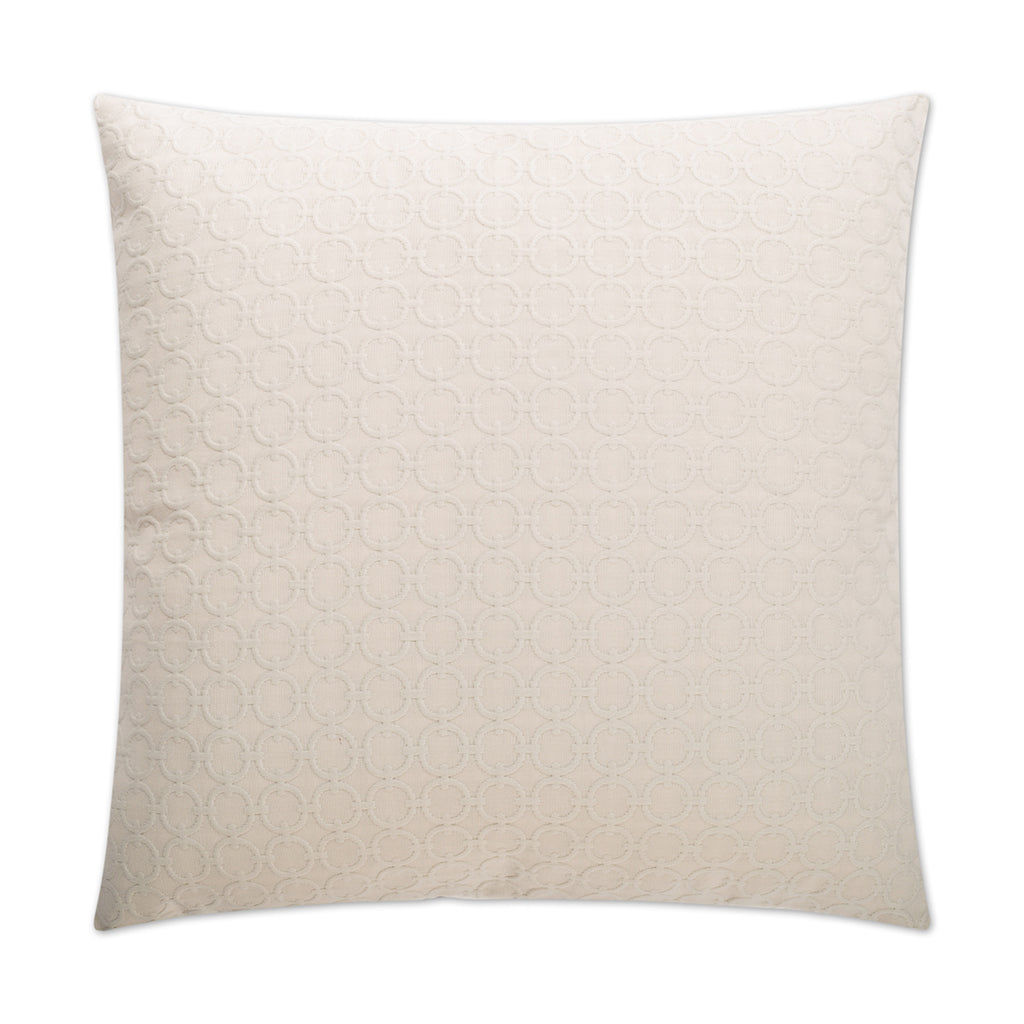 Full Circle Decorative Throw Pillow - Ivory | DV Kap