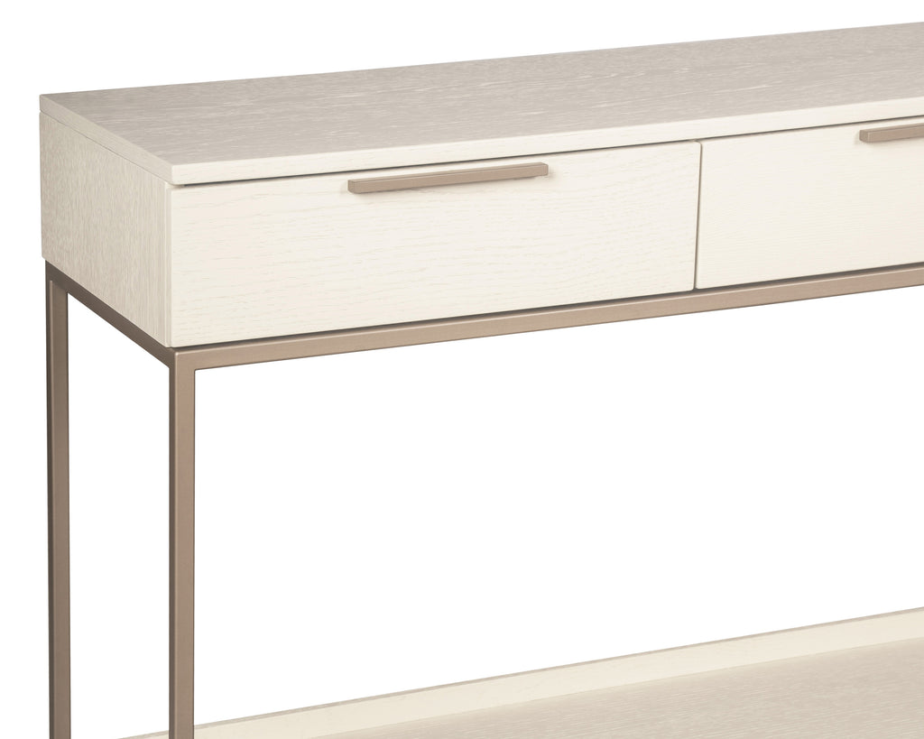 Rebel Console Table With Drawers - Champagne Gold - Cream | Sunpan Furniture - 108770