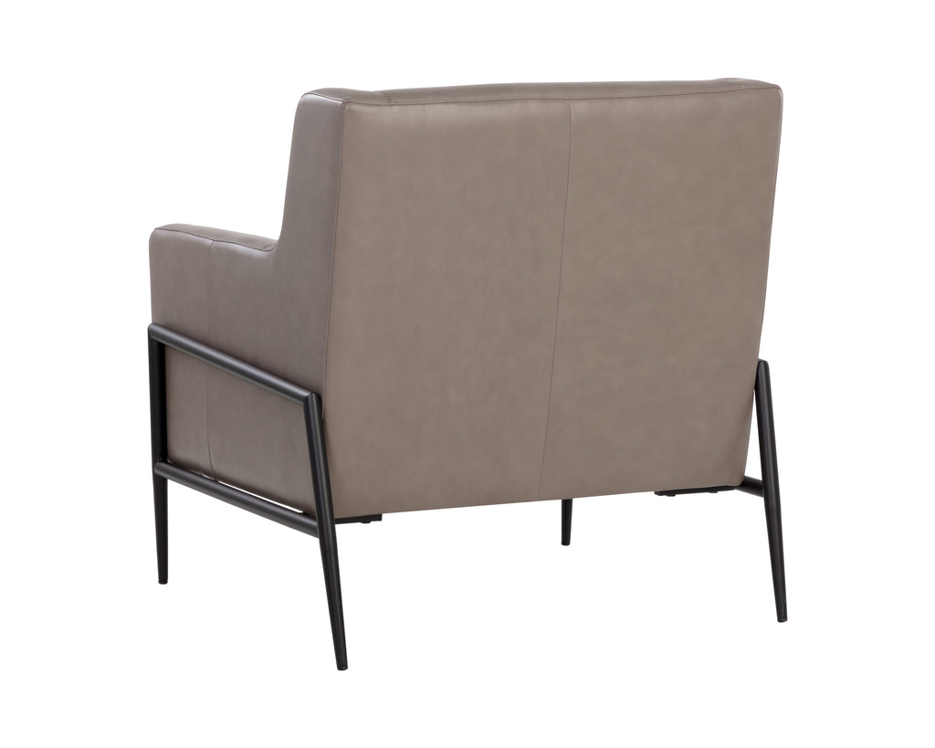 Talula Lounge Chair - Alpine Grey Leather | Sunpan Furniture - 107697