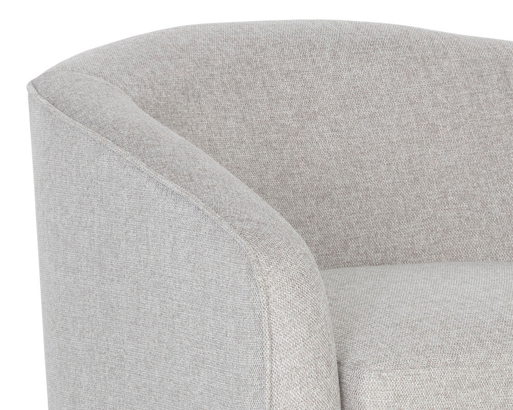 Hazel Swivel Lounge Chair - Gold - Belfast Heather Grey | Sunpan Furniture - 106561