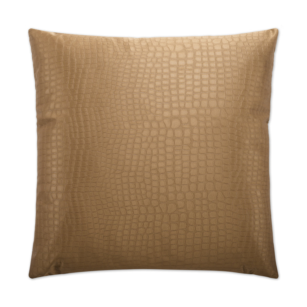 Croc Decorative Throw Pillow - Gold | DV Kap