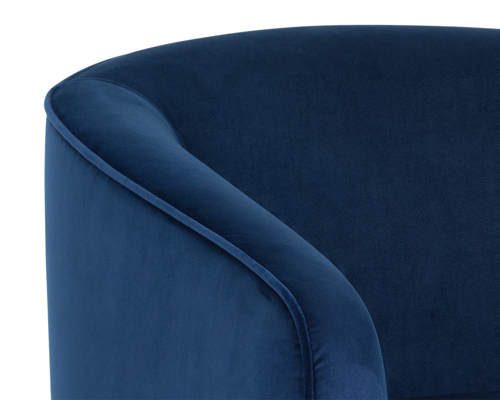 Hazel Swivel Lounge Chair - Gold - Navy Blue Sky | Sunpan Furniture - 104001