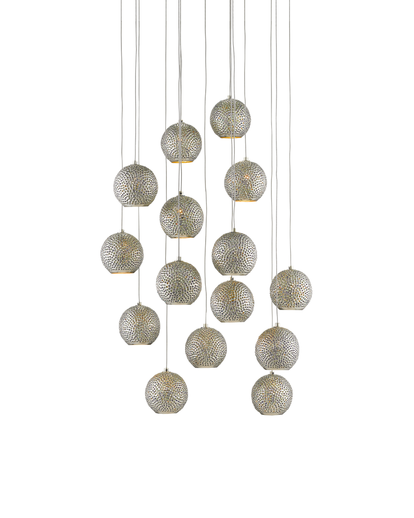 Currey & Co Giro 15-Light Round Multi-Drop Pendant | 9000-0684