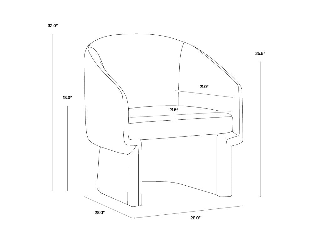 Lauryn Lounge Chair - Merino Pearl | Sunpan Furniture - 109754