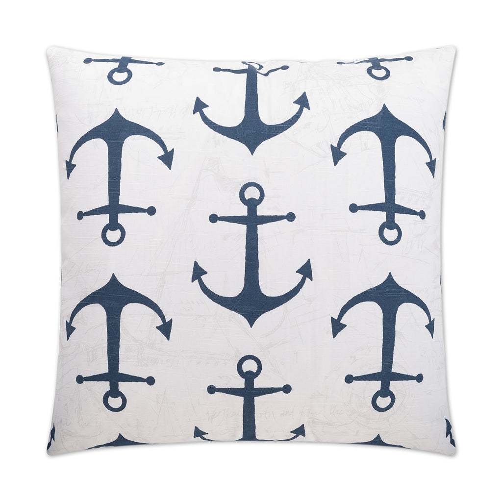 Anchors Decorative Throw Pillow - Navy | DV Kap