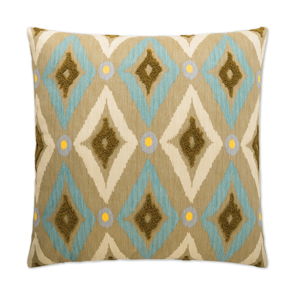 Modern Ikat Decorative Throw Pillow - Pool | DV Kap