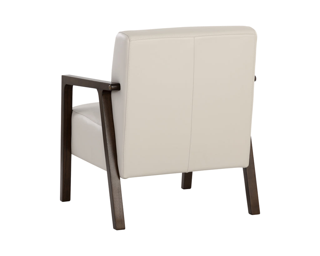 Neymar Lounge Chair - Linea Light Grey Leather | Sunpan Furniture - 107703