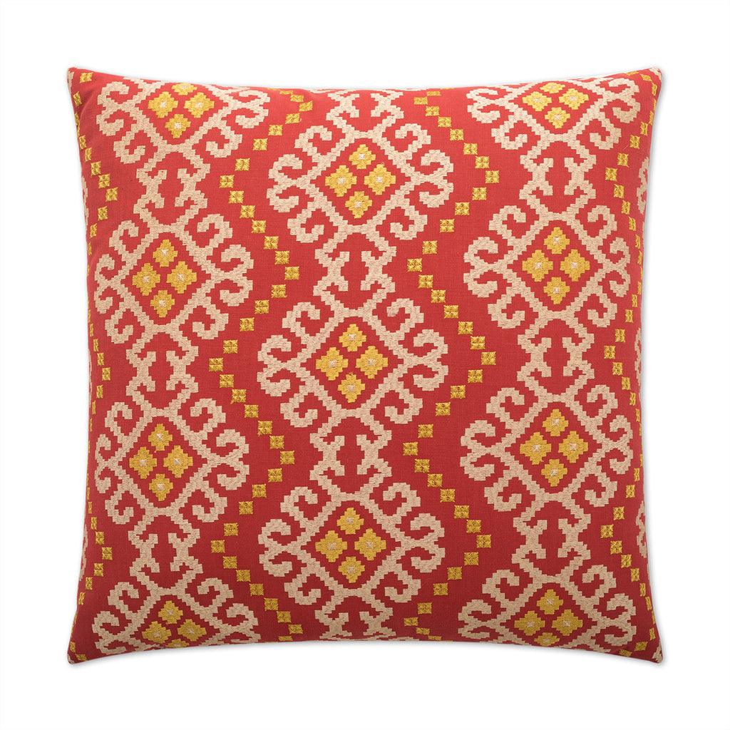 Kurta Decorative Throw Pillow - Red | DV Kap