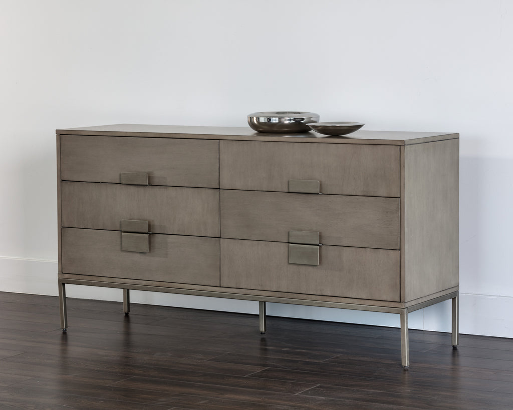 Jade Dresser - Antique Silver - Ash Grey | Sunpan Furniture - 104083