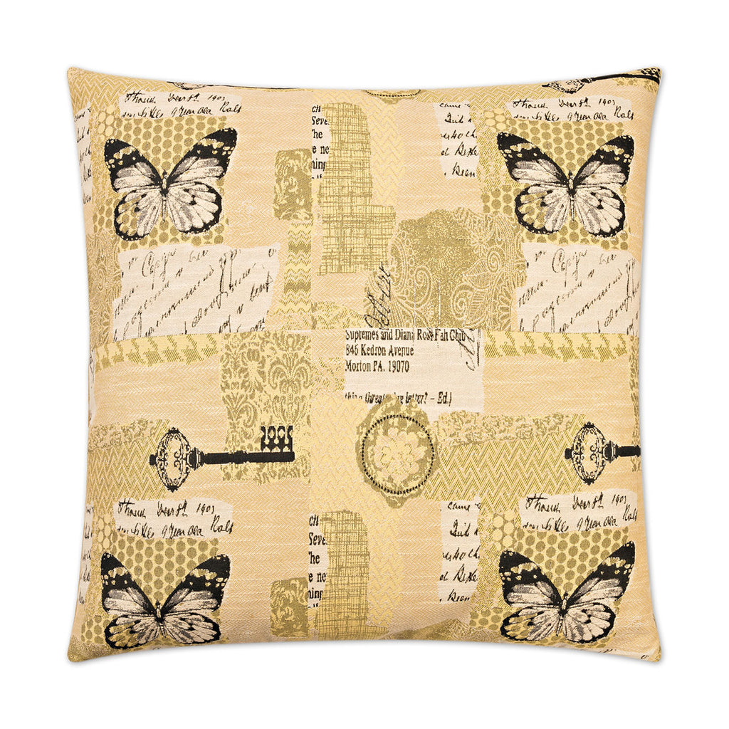 Copy Paste Decorative Throw Pillow - Yellow | DV Kap