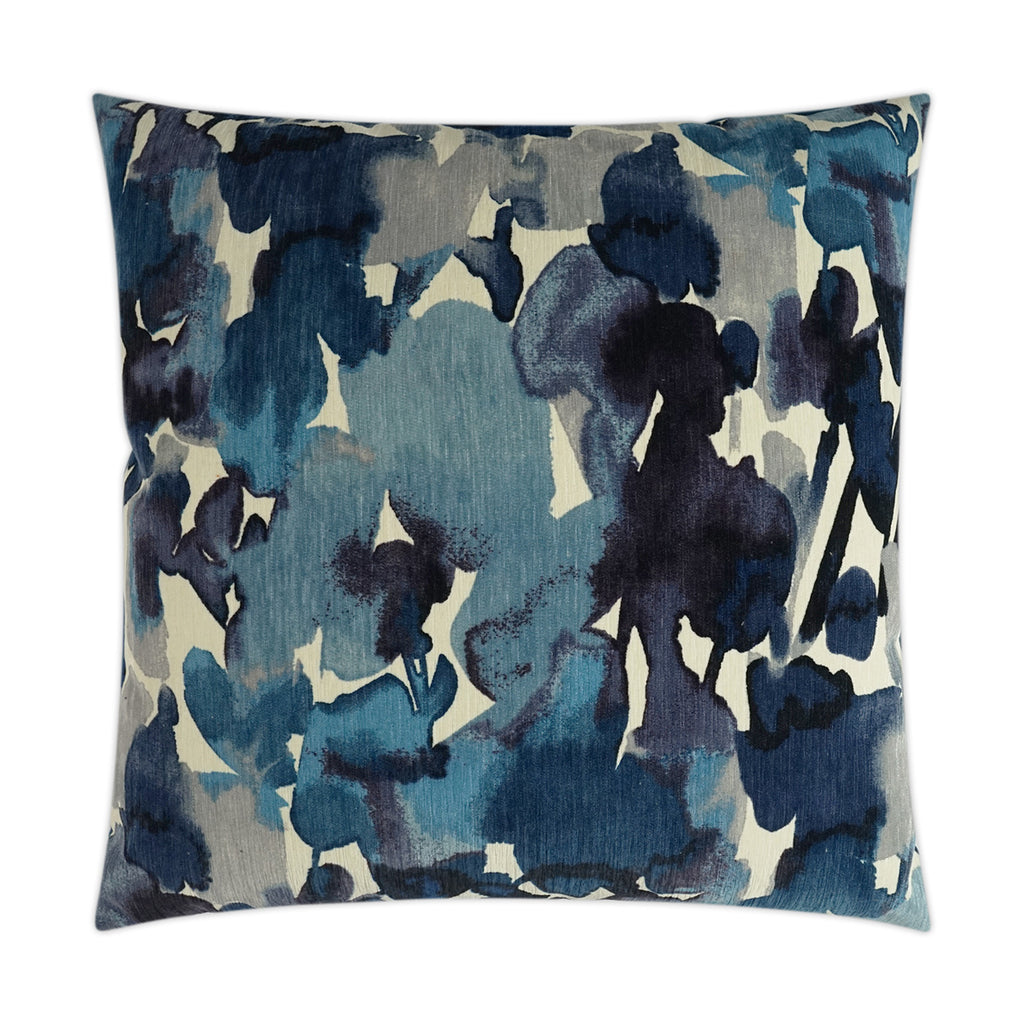 Aquarelle Decorative Throw Pillow - Indigo | DV Kap