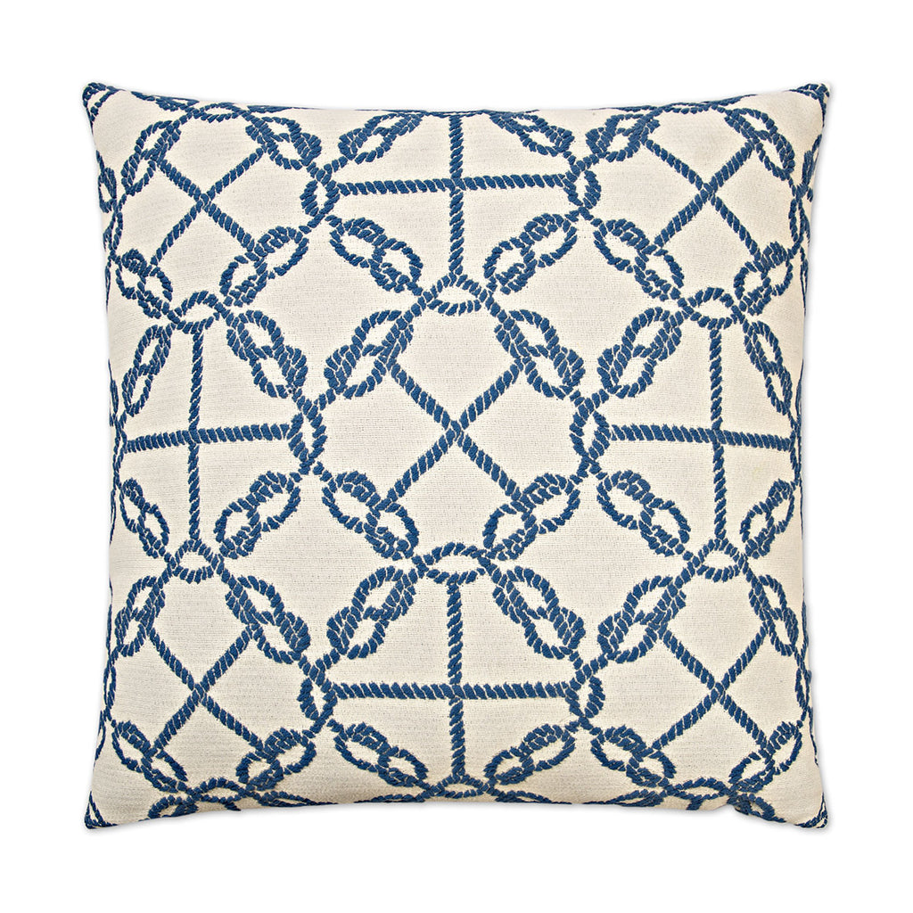 Knots Decorative Throw Pillow - Blue | DV Kap