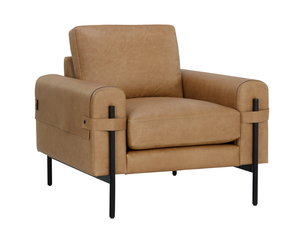 Camus Armchair - Ludlow Sesame Leather | Sunpan Furniture - 111588