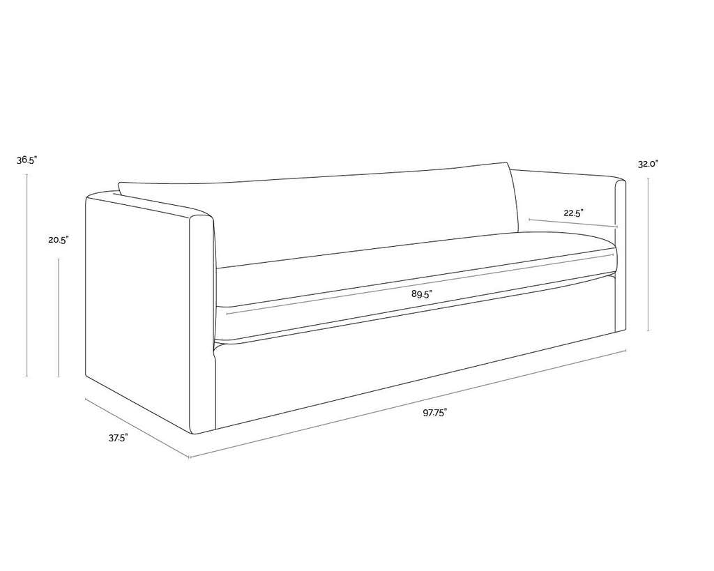 Leander Sofa - Danny Dusty Brown | Sunpan Furniture - 109741