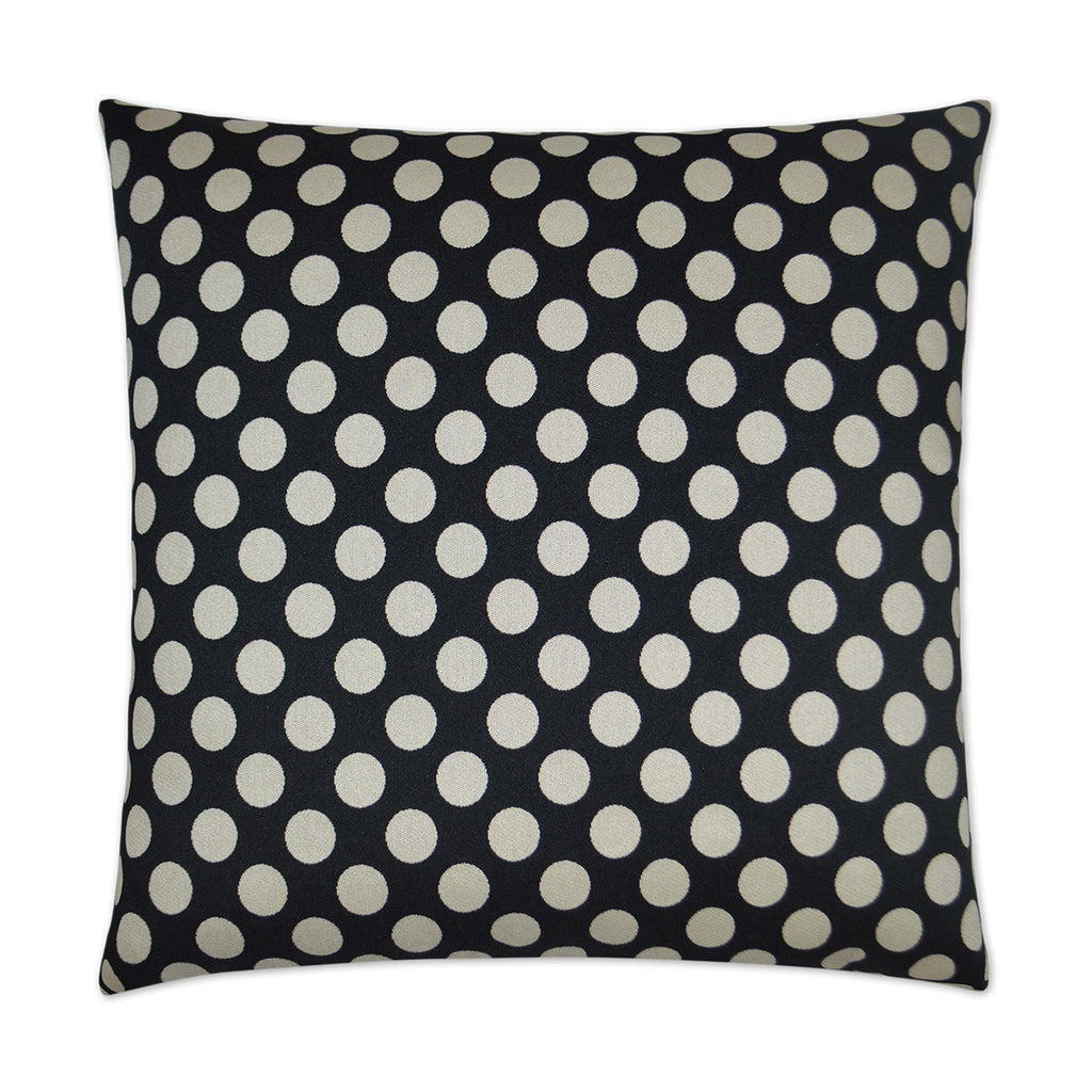 Polka Dots Decorative Throw Pillow - Black | DV Kap