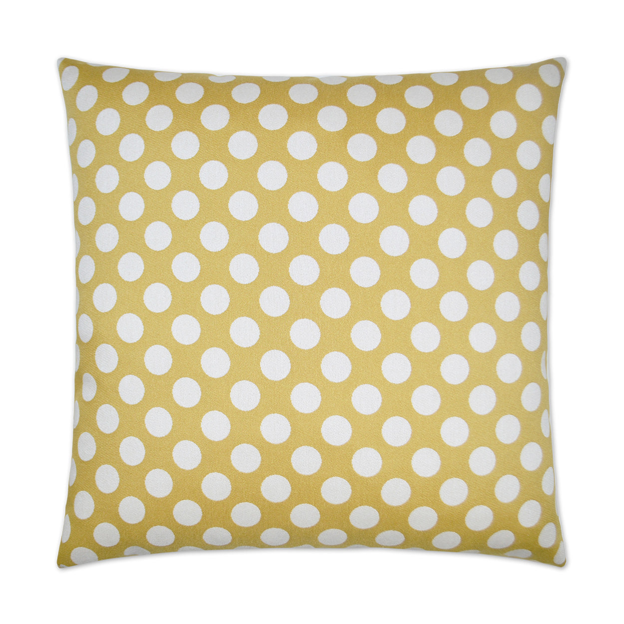 Polka Dots Decorative Throw Pillow Gold DV Kap