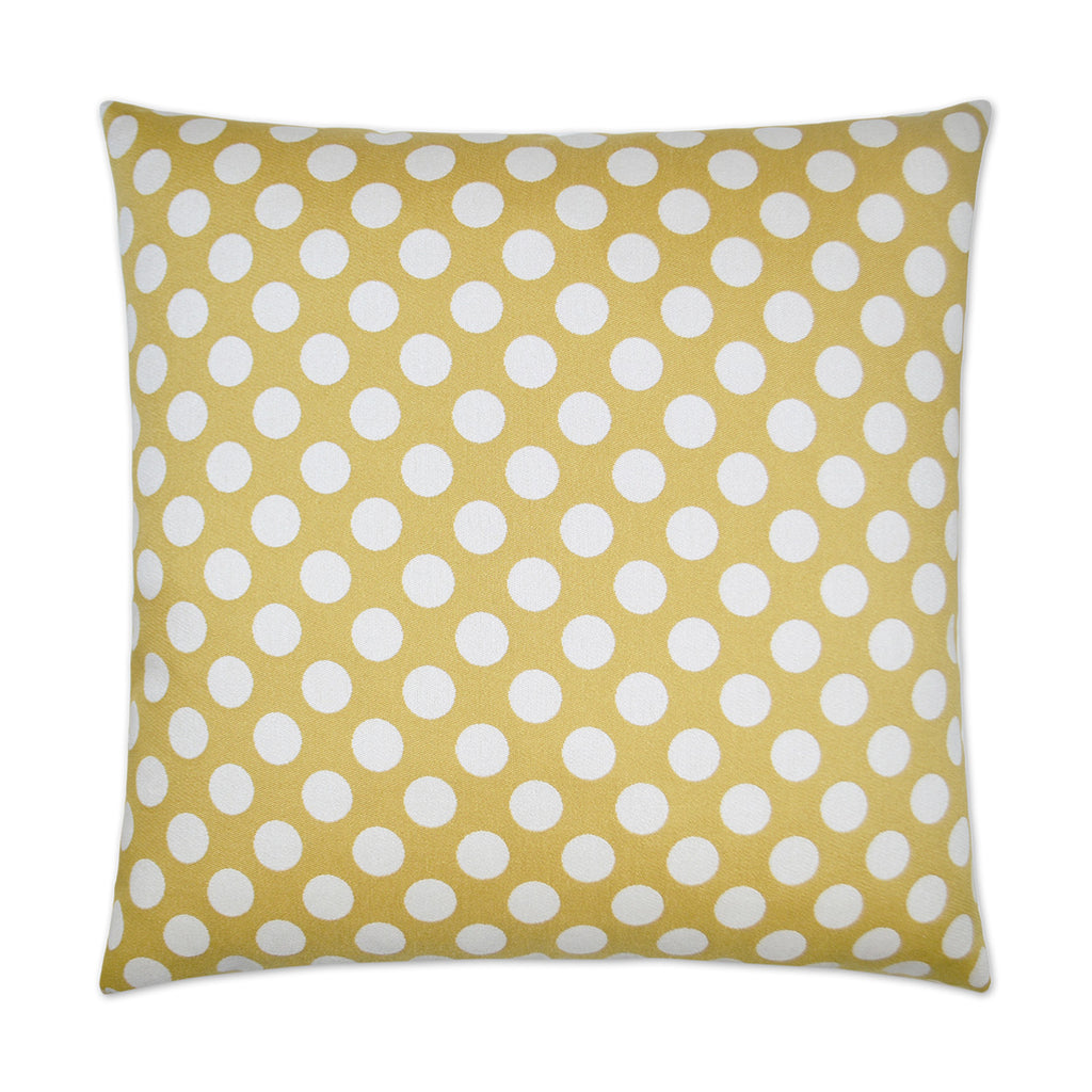 Polka Dots Decorative Throw Pillow - Gold | DV Kap