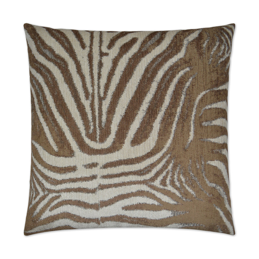 Zebrana Decorative Throw Pillow - Tan | DV Kap